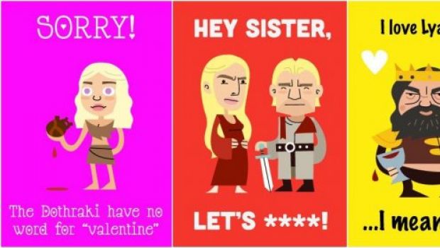 San Valentino, le cartoline di auguri ispirate a Game of Thrones