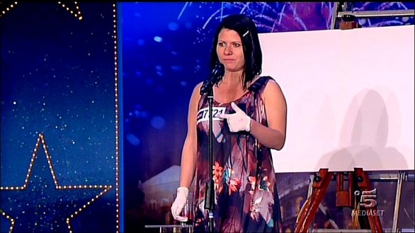 Valentina Puccio pittrice col sangue a Italia’s got talent