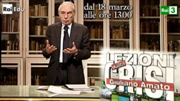 Rai3: a lezione di crisi con Giuliano Amato
