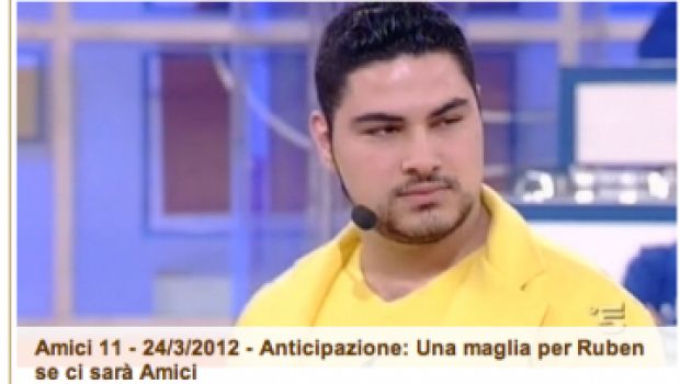 Amici 12, Ruben entra di diritto