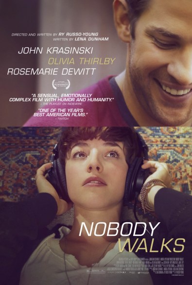 Nobody Walks: trailer e poster del film con John Krasinski, Olivia Thirlby e Rosemarie DeWitt