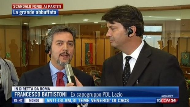 Scandalo Pdl Lazio: scontro tra Fiorito e Battistoni su Tgcom24 (video)