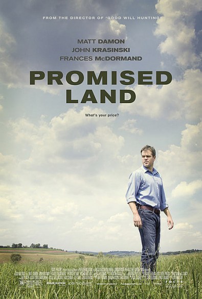 Promised Land: primo poster del film di Gus Van Sant con Matt Damon