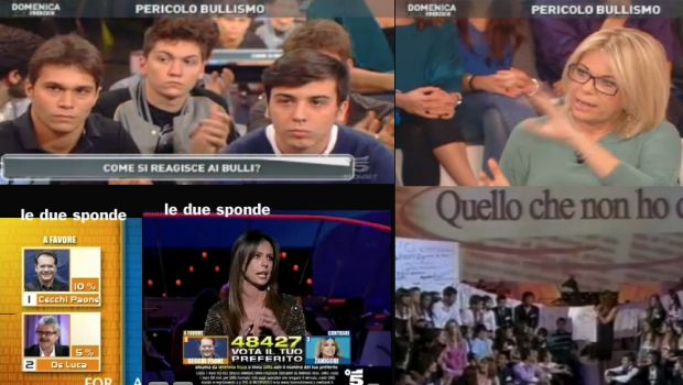 Paola Perego iper-clonata da Videonews: Domenica Live sta a Parlano loro come Da che parte stai? a Le due sponde