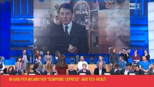 Matteo Renzi a Sempione Express. Cabello: “Lo amiamo tutti” (anche la Clerici). Come il Berlusconi del ’94?