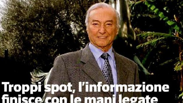 Piero Angela: “Basta pubblicità in prima serata in Rai!”. Al Confronto Renzi-Bersani tolti 2 milioni di spettatori