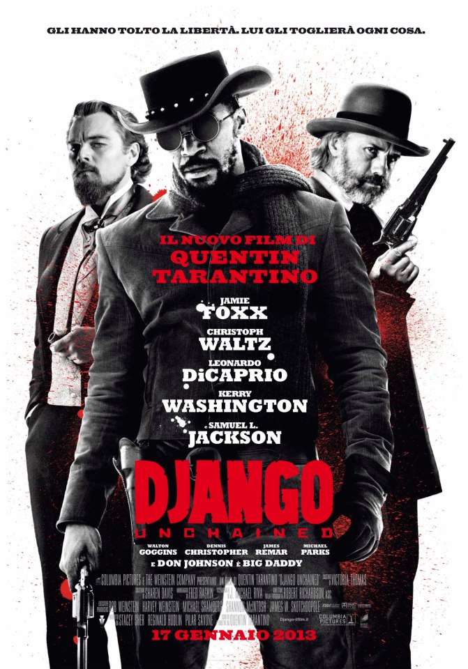 Django Unchained di Quentin Tarantino – nuovo poster italiano più trailer interattivo