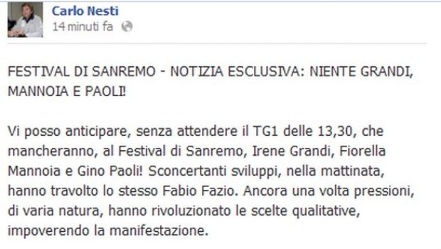 Sanremo 2013, polemiche sulle esclusioni. Fiorella Mannoia smentisce