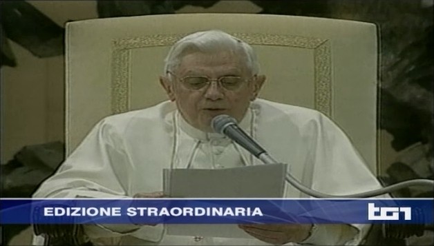 Il Papa lascia: le immagini in diretta tv