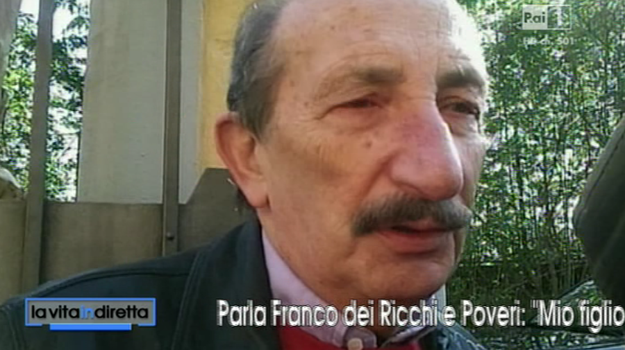 Franco Gatti disperato per il figlio a La vita in diretta