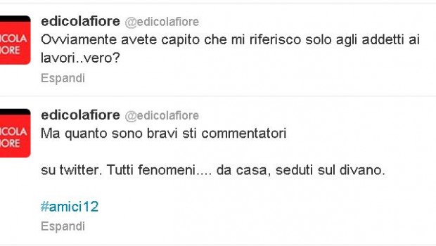 #Amici2013, Fiorello su Twitter critica i critici: “Tutti fenomeni da casa, seduti sul divano”