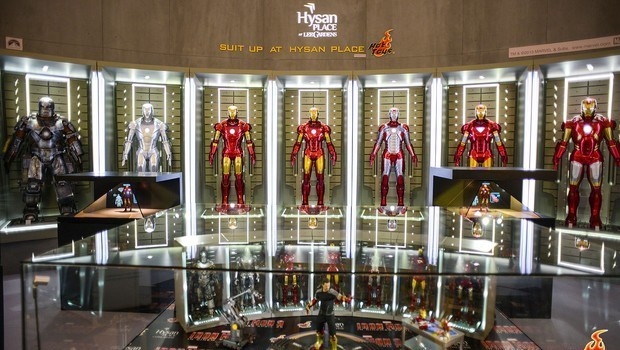 Iron Man 3 – in mostra a Hong Kong action figures e Sala delle armature
