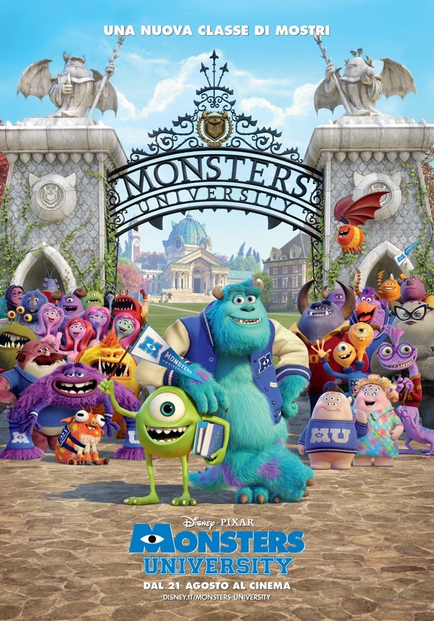 Monsters University: locandina italiana e poster confraternite