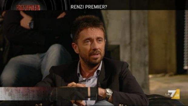 Piazzapulita, Andrea Scanzi contro Sabina Guzzanti. Lei risponde su Twitter, poi cancella