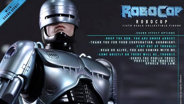 Robocop – nuova action figure Hot Toys in metallo con effetti sonori e postazione