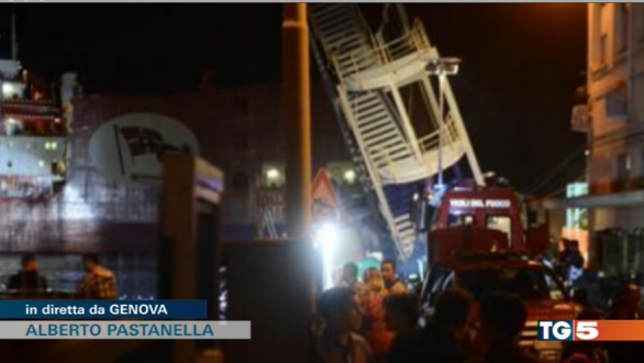 Incidente navale a Genova: Rai News, Tg5 e Tgcom24 in tempo reale