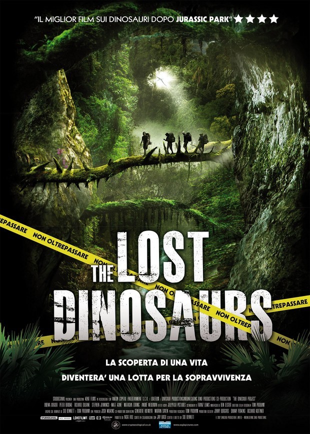 The Lost Dinosaurs – locandina italiana del found footage con dinosauri
