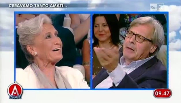 Agorà estate, Barbara Alberti litiga con Vittorio Sgarbi e abbandona lo studio