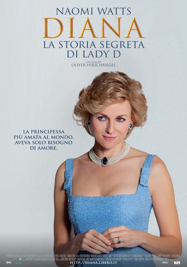 Diana – La storia segreta di Lady D: locandina italiana e immagini con Naomi Watts