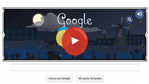 Il doodle Google al Clair de Lune di Claude Debussy per il 22 agosto 2013