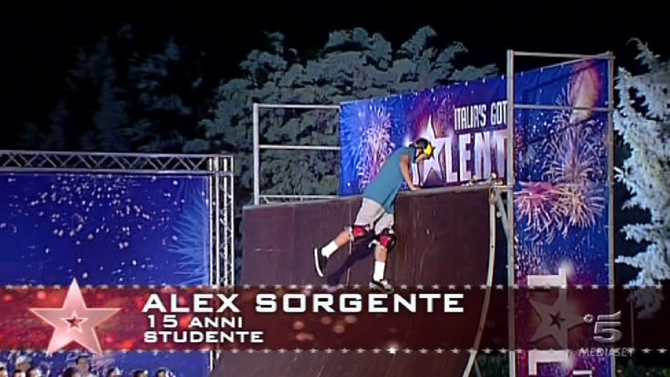 Alex Sorgente, skater ad Italia s got talent