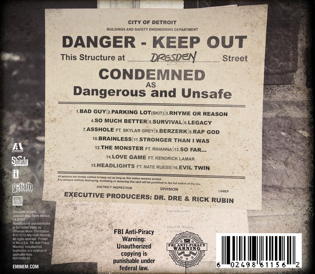 Eminem, The Marshall Mathers LP 2: tracklist e collaborazioni
