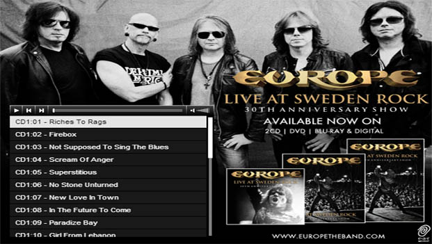Europe: in anteprima e in esclusiva ascolta su Soundsblog il nuovo disco “Live at Sweden Rock”