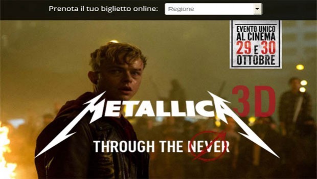 Metallica, Through The Never: l’elenco di tutti i cinema in Italia che proietteranno il film