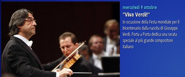 Porta a Porta, Bruno Vespa celebra stasera i 200 anni di Giuseppe Verdi