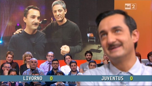 Fiorello a Quelli che il calcio, gag registrata con Nicola Savino