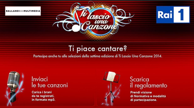 Ti Lascio una Canzone 2014, casting aperti: si cercano talenti per la settima edizione