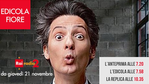Fiorello su Radio 2 con EdicolaFiore, live ogni mattina anche in streaming video
