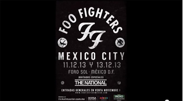 Foo Fighters, trailer dei concerti in Messico e novità sul disco