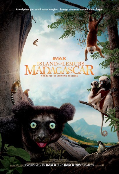 Island of Lemurs: Madagascar – poster del documentario in 3D narrato da Morgan Freeman