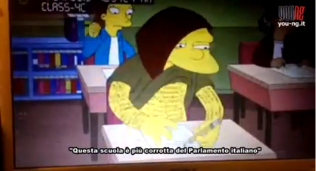I Simpson scherzano sull’Italia: “Parlamento corrotto”