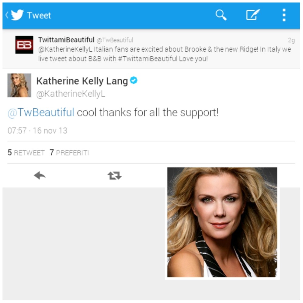 Gli attori di Beautiful che hanno interagito con TwittamiBeautiful