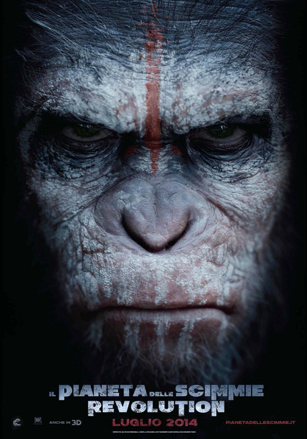 Il pianeta delle scimmie: Revolution – locaandina italiana e poster internazionali del sequel di Matt Reeves