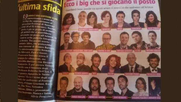Festival di Sanremo 2014: i cantanti in gara