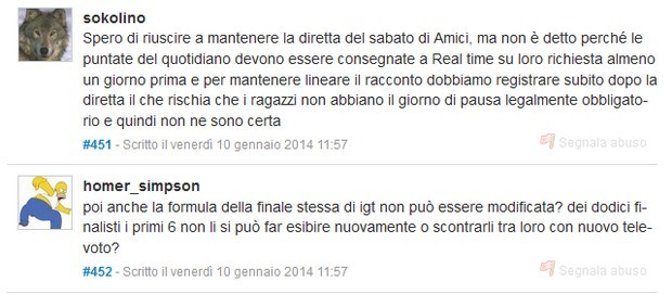 Maria De Filippi nei commenti di TvBlog: “A Italia’s got talent quarto giudice, Canale 5 è spenta!”