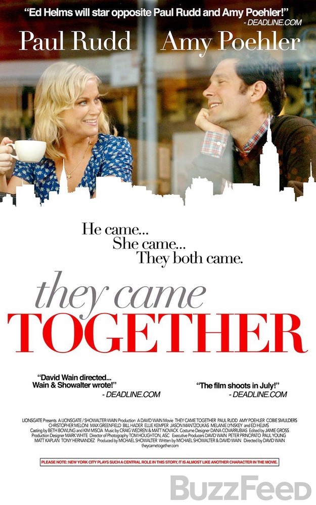 They Came Together – primo poster della commedia romantica con Paul Rudd e Amy Poehler