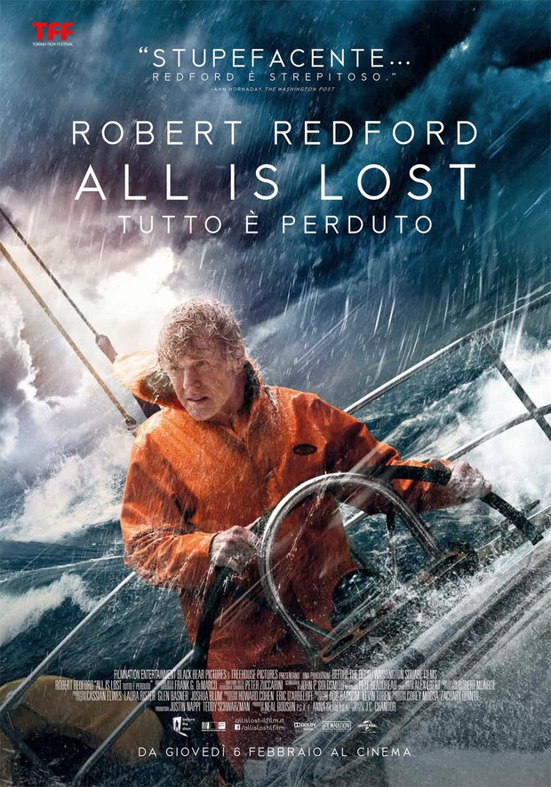 All Is Lost – Tutto è perduto: locandina italiana del film con Robert Redford