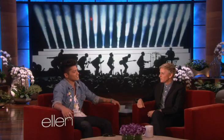 Bruno Mars da Ellen De Generes risponde alle critiche del New York Times