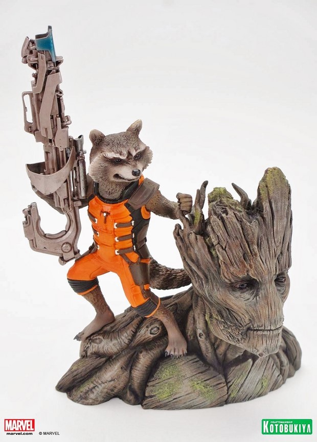 Guardians of the Galaxy: le statue di Groot, Rocket Racoon e Star-Lord