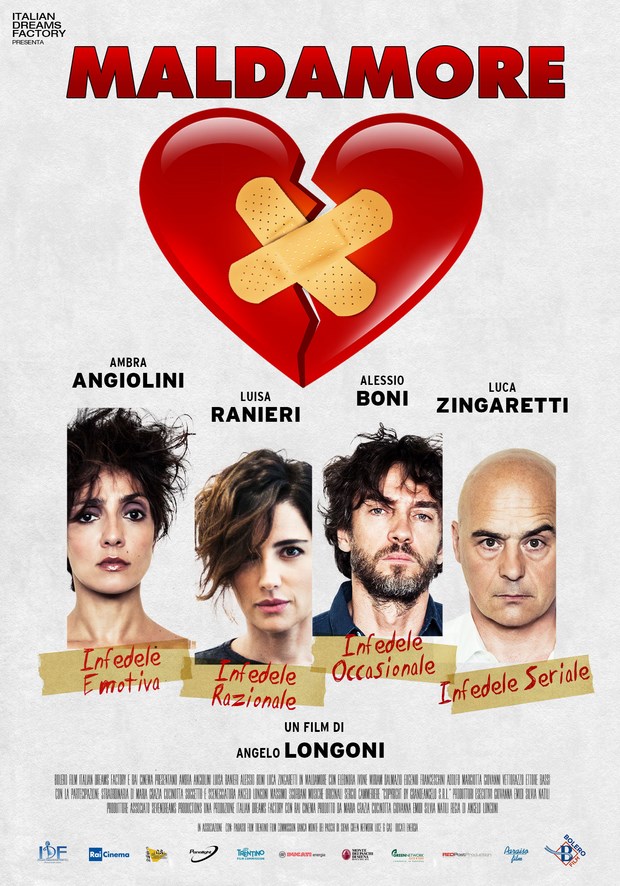 Maldamore – locandina e foto della commedia con Ambra Angiolini e Luca Zingaretti