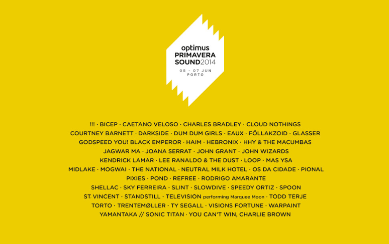 Optimus Primavera Sound 2014 a Porto – Line-up e Playlist