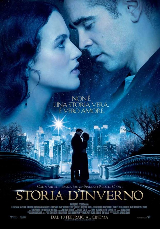Storia d’inverno: locandina italiana del fantasy con Colin Farrell e Russell Crowe