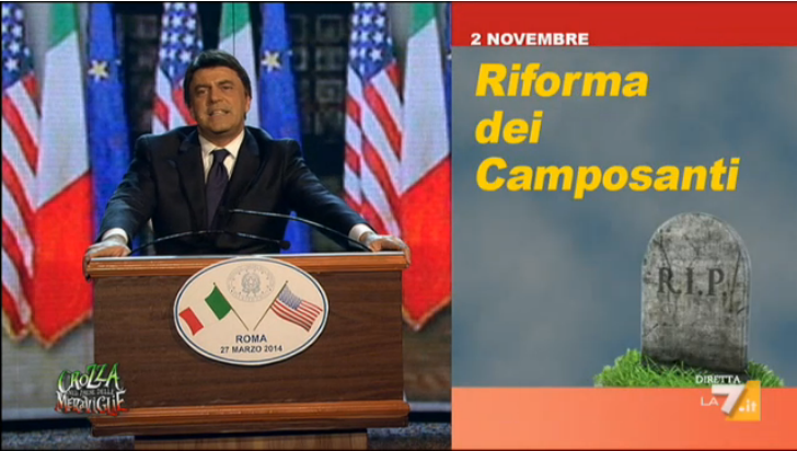 Crozza nel Paese delle Meraviglie 28 marzo 2014: tutti gli sketch, da Renzi a Razzi
