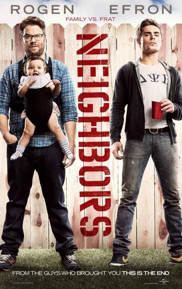 Cattivi vicini – Neighbors: poster della commedia con Seth Rogen e Zac Efron