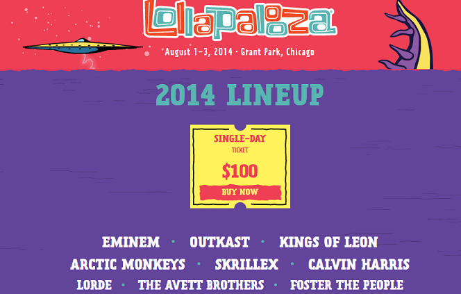 Lollapalooza 2014 cantanti ospiti e lineup: tutte le informazioni