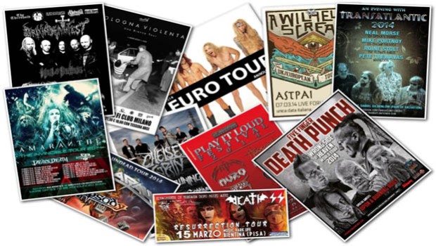 Concerti metal/rock in Italia: i migliori artisti dal vivo a Marzo 2014